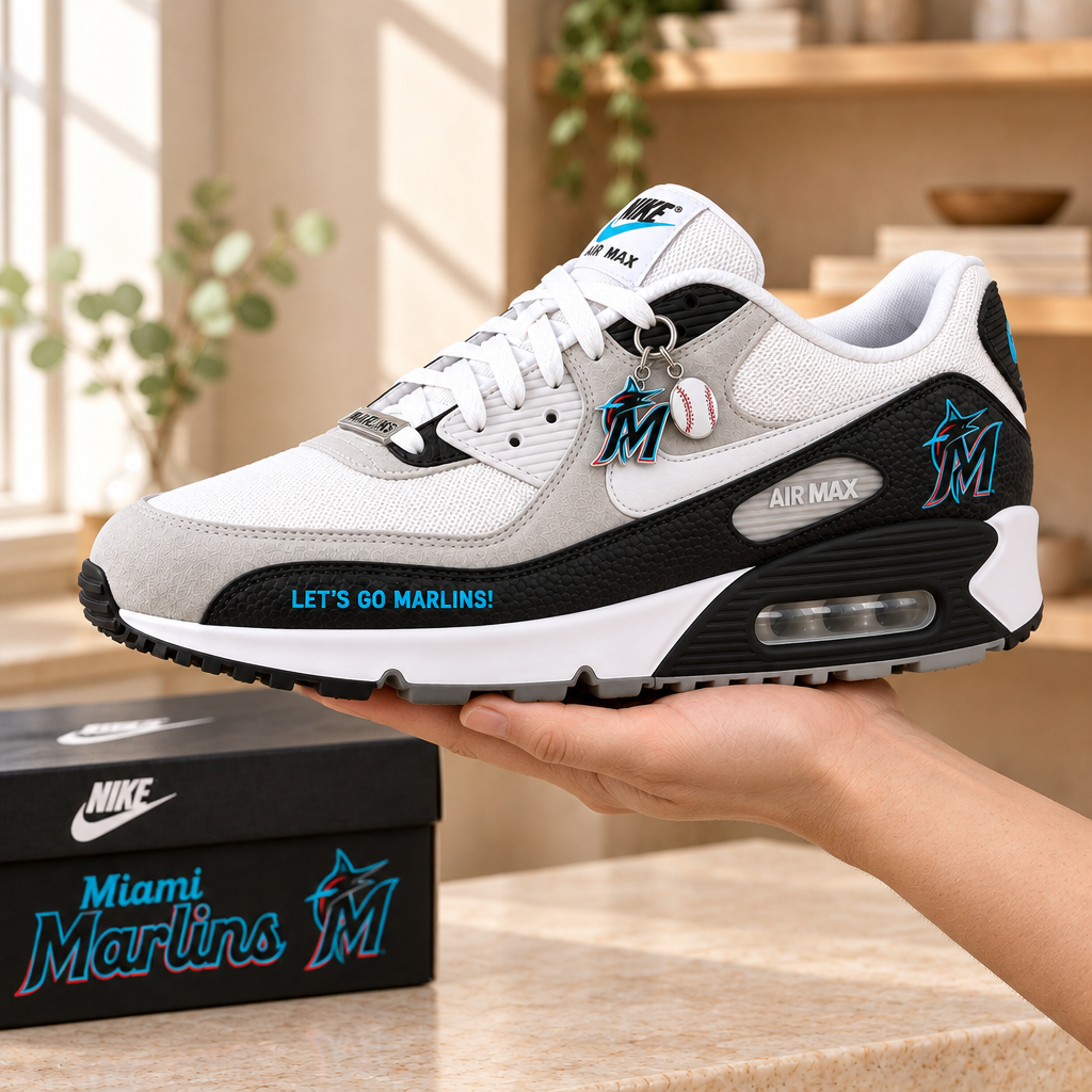 Miami Marlins Premium Low-Top Sneakers