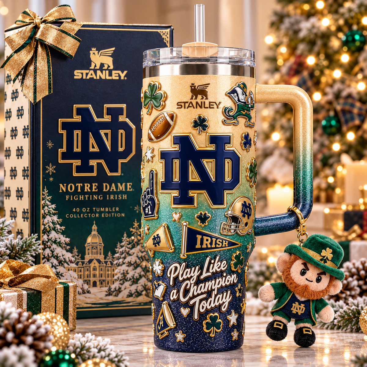 NDFI 40oz 3D Embossed Glitter Tumbler Collector Edition TTNL