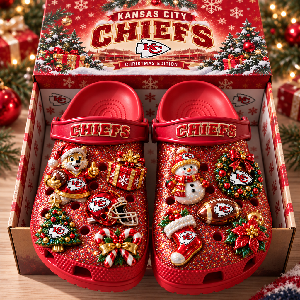 KCC Premium Christmas Glitter Charm Clogs NTTB