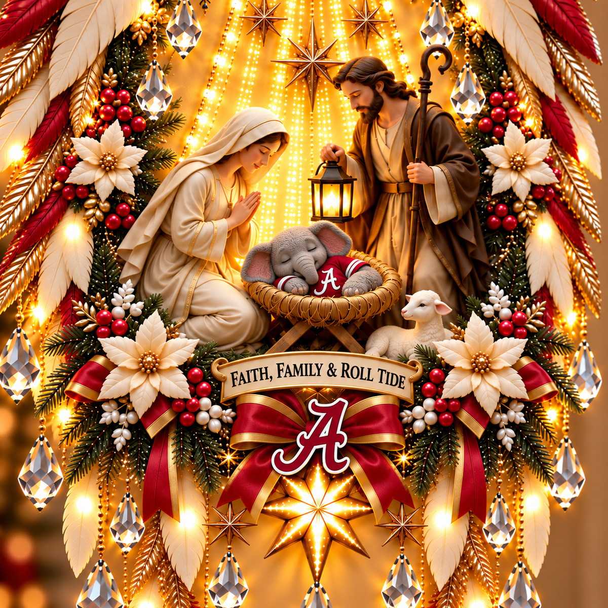 ACT Illuminated Christmas Nativity Angel Wings PNPA