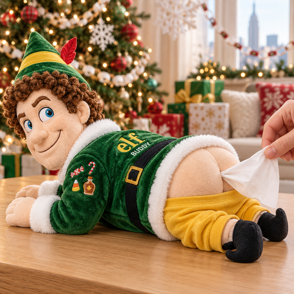 Premium ELF Cheeky Plush Tissue Holder HQH