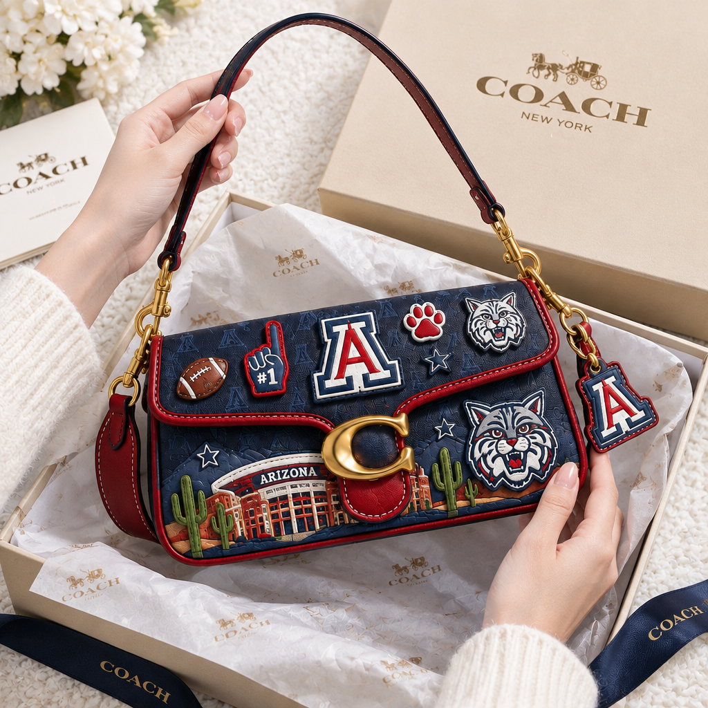 Arizona Wildcats Coach Shoulder Cross With Charm